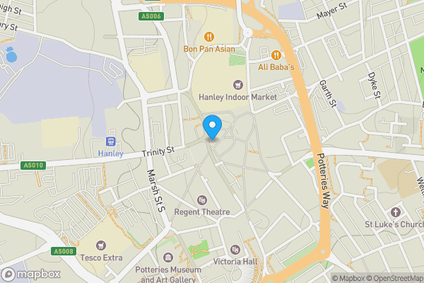 Map location for Flat 17 Moxons Island, 48 Stafford Street, Stoke-on-Trent, Staffordshire, ST1 1JB