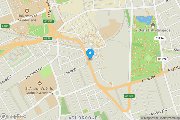 Map location for Flat 3C Park Lane House, Sunderland, Tyne and Wear, SR2 7AQ