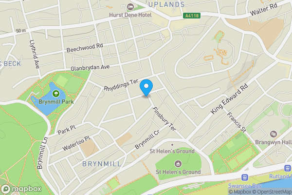 Map location for 13 Marlborough Road, Brynmill, Swansea, West Glamorgan, SA2 0EA