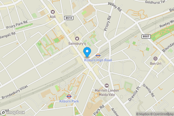 Map location for 42 Kilburn High Road, Kilburn, London, NW6 4HJ