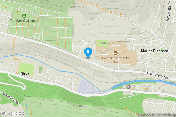 Map location for 6-8 Cemetery Road, Porth, Rhondda Cynon Taf, CF39 0LG