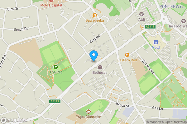 Map location for Primo Amore, 33 New Street, Mold CH7 1NY