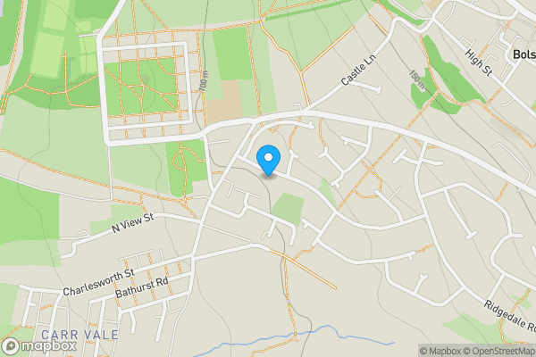 Map location for 13 Bainbridge Road, Bolsover, Chesterfield, Derbyshire, S44 6UD