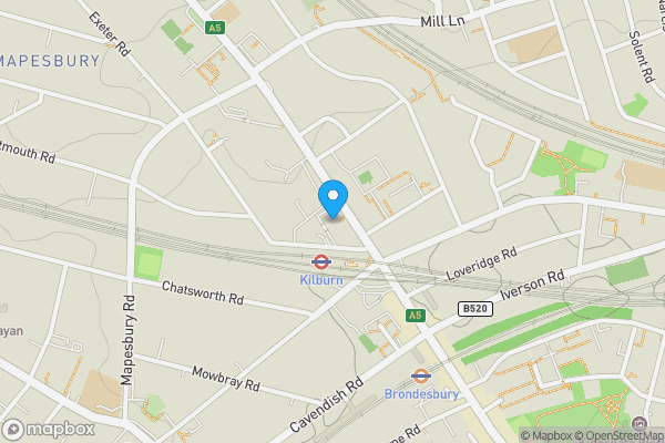 Map location for Flat 110 Jubilee Heights, 1 Shoot Up Hill, Kilburn, London, NW2 3UQ