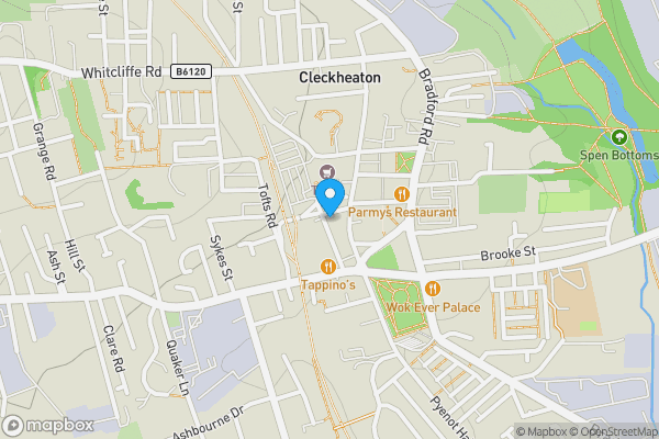 Map location for 2 Cross Lane Court, Cross Crown Street, Cleckheaton, BD19 3HW