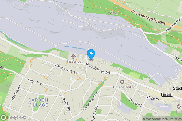 Map location for Bessemer Terrace, Stocksbridge, Sheffield, South Yorkshire