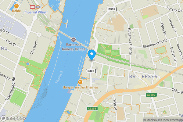 Map location for Oyster Wharf, Lombard Road, London, SW11