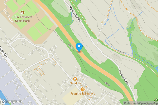 Map location for Heol Y Bwnsi, Nantgarw, Cardiff, CF15 7TF