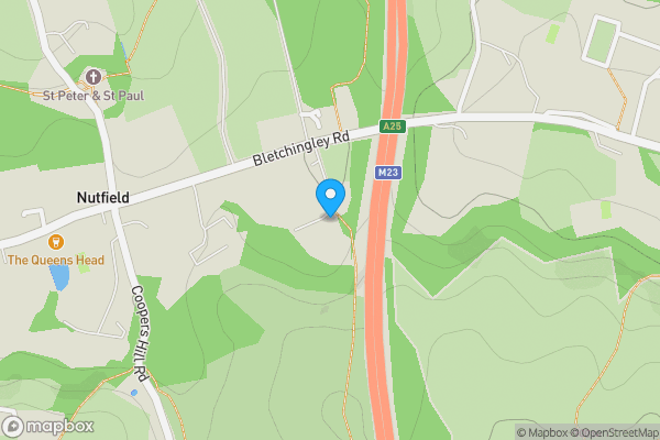 Map location for Land and Garages adjacent to 1 & 2 Coombe Cottages, Deans Lane, Redhill, Surrey RH1 4HR