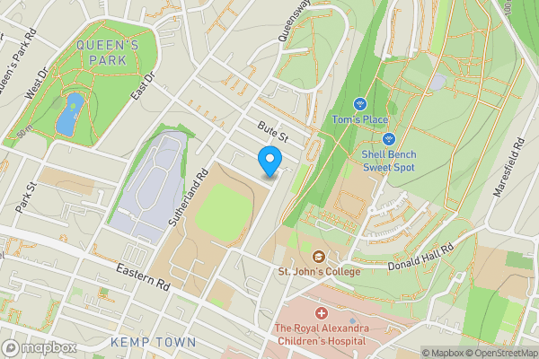 Map location for Upper Maisonette, 15 College Terrace, Brighton, East Sussex, BN2 0EE