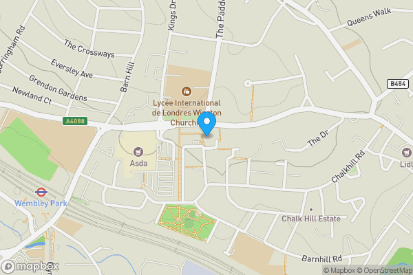 Map location for 12 Farnborough Close, Wembley, HA9 9UP
