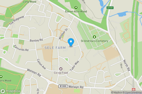 Map location for Land at Hawthorn Close, Hertford, Hertfordshire SG14 2DT