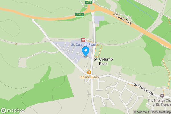 Map location for The Choughs, St. Columb Road, St. Columb, Cornwall, TR9 6QR
