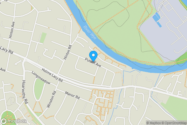 Map location for Putson Avenue, Hereford, Herefordshire, HR2 6DX