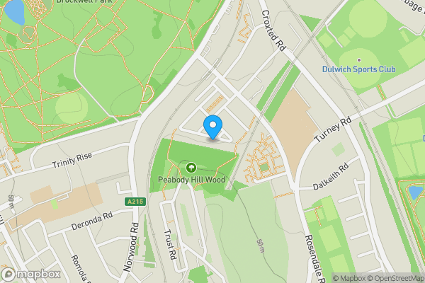Map location for 134 Peabody Cottages, Rosendale Road, Herne Hill, London, SE24 9DR