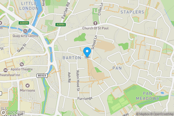 Map location for Barton Road, NEWPORT, PO30 2HL