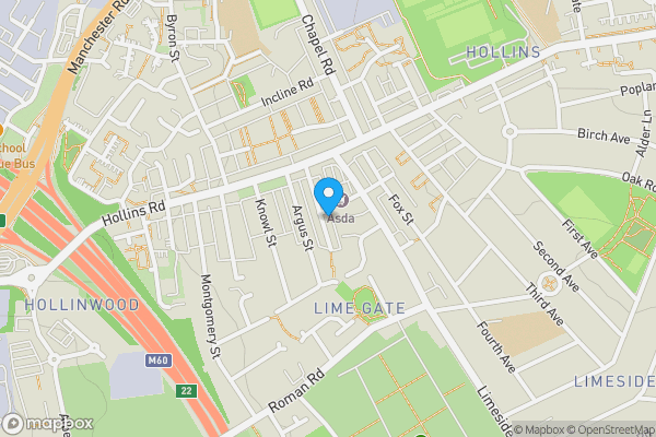 Map location for 52/54 County Street, Oldham, Manchester, OL8 3RN