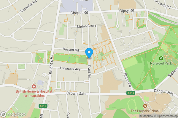 Map location for Tivoli Road, LONDON, London, SE27 0EB
