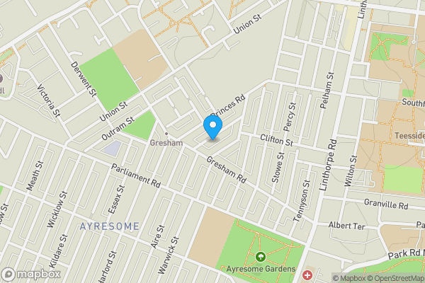 Map location for 29 Colville Street, Middlesbrough, Cleveland TS1 4BP