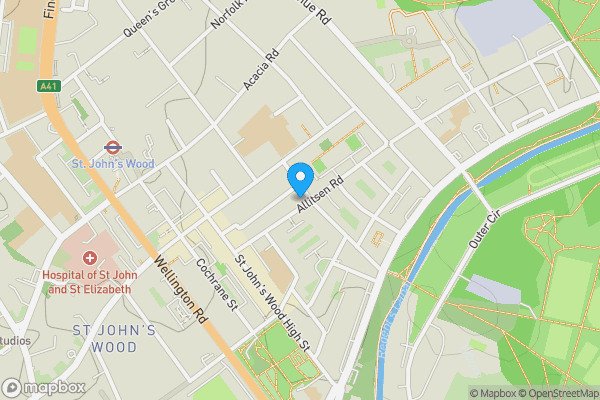 Map location for 74 Allitsen Road, St John's Wood, London NW8 7BG