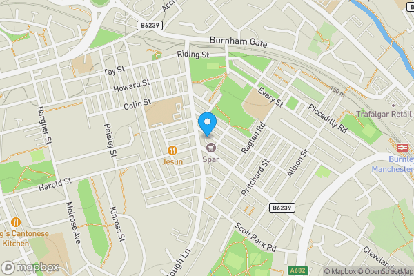 Map location for 1 Scarlett Street, Burnley, BB11 4LQ