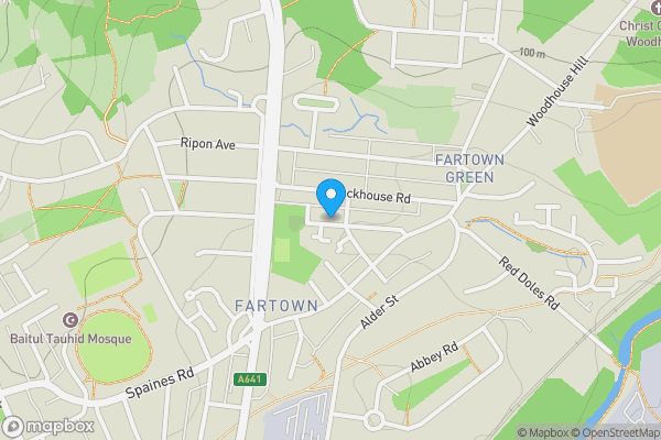 Map location for Fartown Village Hall, Ballroyd Road, Fartown, Huddersfield, West Yorkshire, HD2 1AN