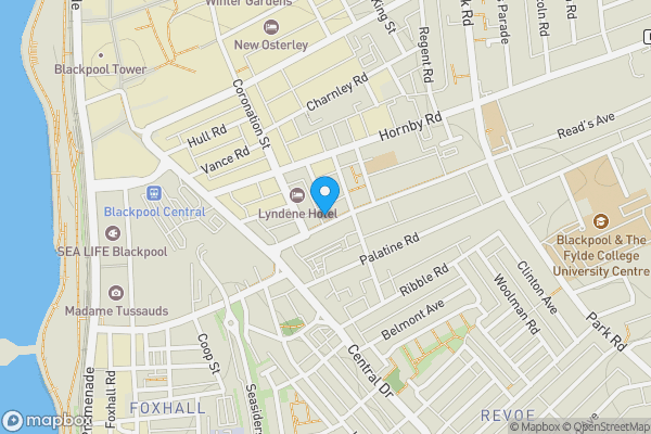 Map location for Angels Guest House, 29, Blackpool, Lancashire, FY1 4DD