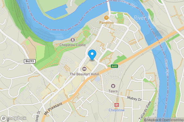 Map location for 13-14 St Mary Street, Chepstow, NP165EW