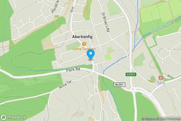 Map location for 72 Bridgend Road, Aberkenfig, Bridgend, CF32 9AP