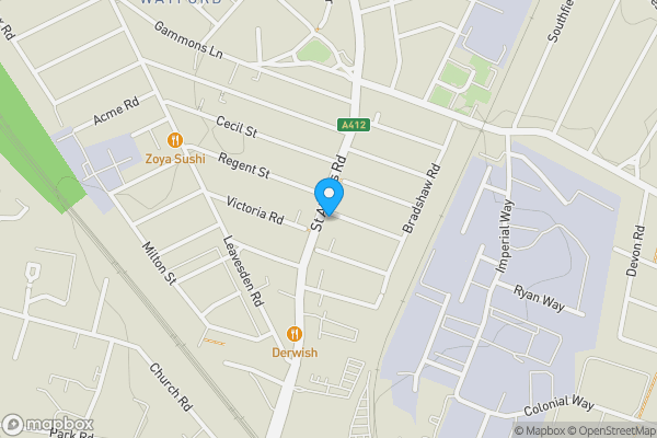 Map location for 188-196 St Albans Road, Watford, Hertfordshire, WD24 4AS