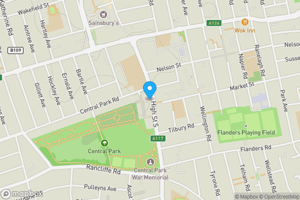 Map location for 54 High Street South, East Ham, London, E6 6ET