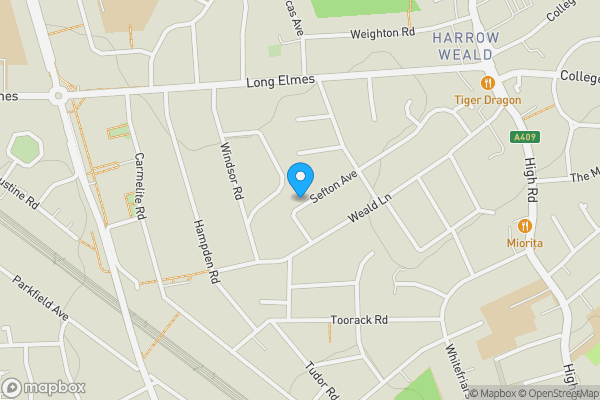 Map location for Garage & Land Adjacent to, 13(A) Sefton Avenue, Harrow, Middlesex, HA3 5JT