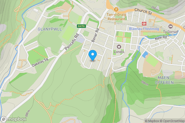 Map location for Fron Fawr, BLAENAU FFESTINIOG, Gwynedd, LL41 3YE