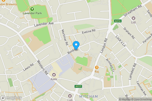 Map location for 51 Bond Road, Mitcham, CR4 3HG