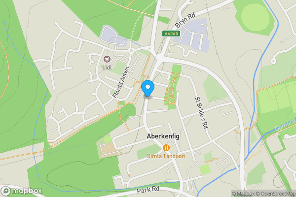 Map location for 27 Bridgend Road, Aberkenfig, Bridgend, Mid Glamorgan, CF32 9BG