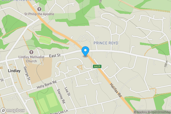 Map location for 71 Halifax Road, Huddersfield, West Yorkshire HD3 3BR