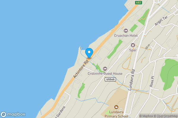 Map location for Loch Linnhe House, Achintore Road, Fort William PH33 6RW