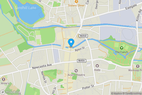 Map location for 56 - 62 Bridge Place Worksop Nottinghamshire S80 1JN