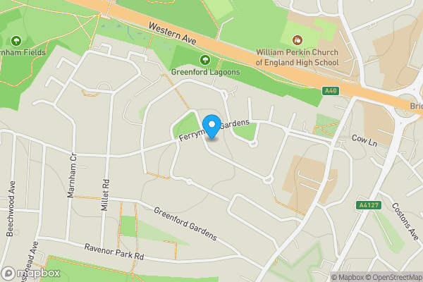 Map location for 64A Goring Way, Greenford, Middlesex, UB6 9NP