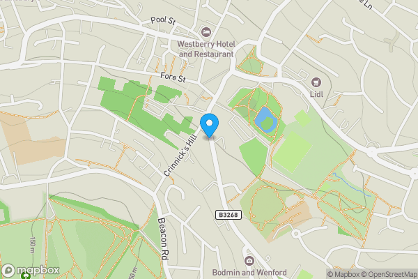 Map location for 17 St. Nicholas Street, Bodmin, Cornwall, PL31 1AB PL31 1AB
