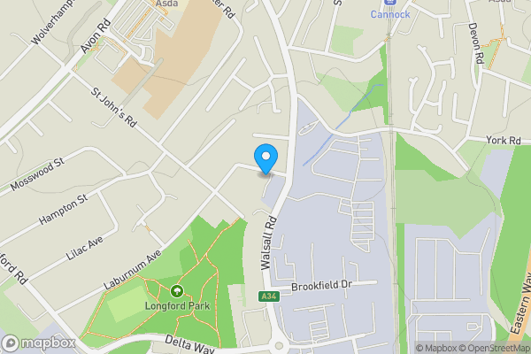 Map location for 266 St. Johns Road, Cannock WS11 0AJ