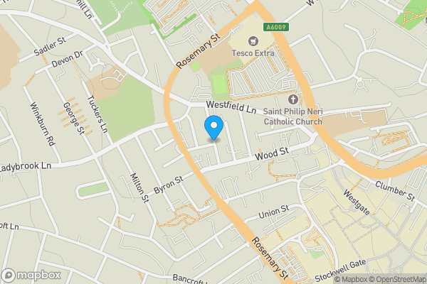 Map location for Welbeck Street, Mansfield, Nottinghamshire, NG18 1TQ