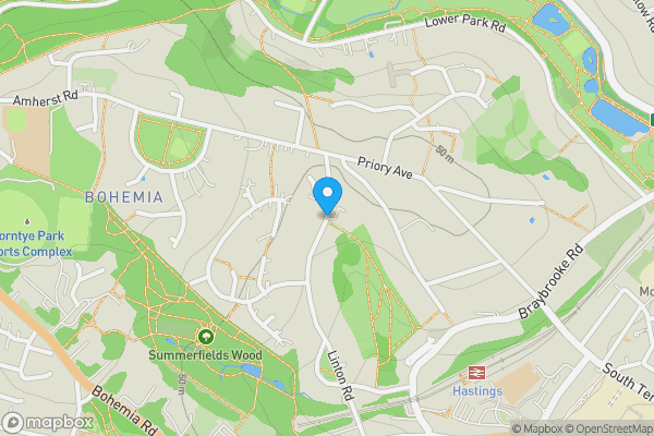 Map location for Linton Road, Hastings, East Sussex, TN34 1TW