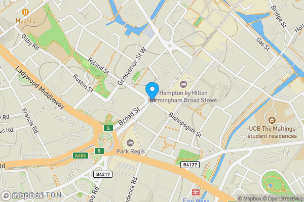 Map location for Broad Street, BIRMINGHAM, West Midlands, B15 1BH