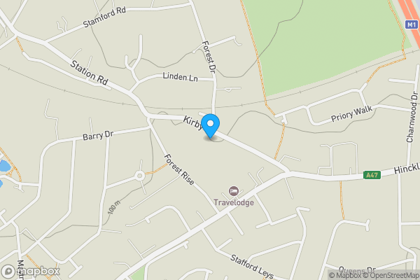 Map location for 25 Kirby Lane Kirby Muxloe, Leicester, Leicestershire, LE9 2JG