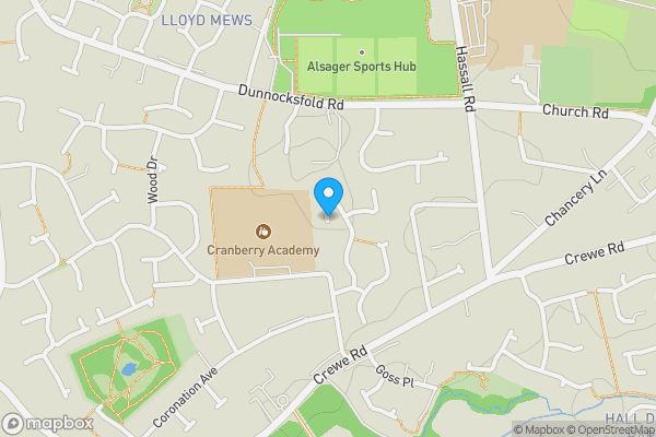Map location for Cranford Mews, STOKE-ON-TRENT, Staffordshire, ST7 2YJ