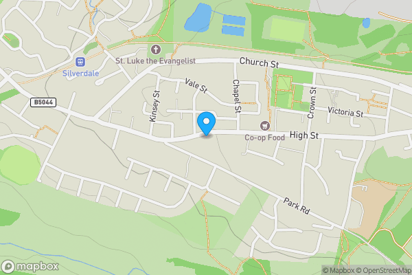 Map location for 129 High Street, Silverdale, Newcastle under Lyme, Staffordshire ST5 6LR