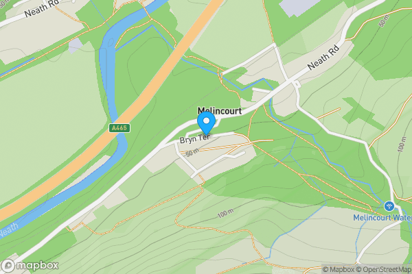Map location for Bryn Terrace, Neath, SA11 4AS