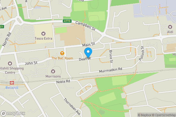 Map location for Dean Street, Bellshill, ML4 1PD