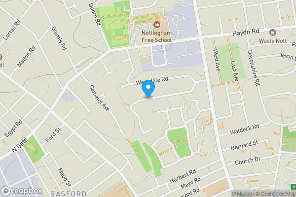 Map location for Teesdale Road, NOTTINGHAM, Nottinghamshire, NG5 1DA